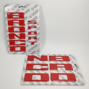 Bronco Red Letter Overlays Grille Liftgate Sport 2021-2024 Tufskinz New Set Ford